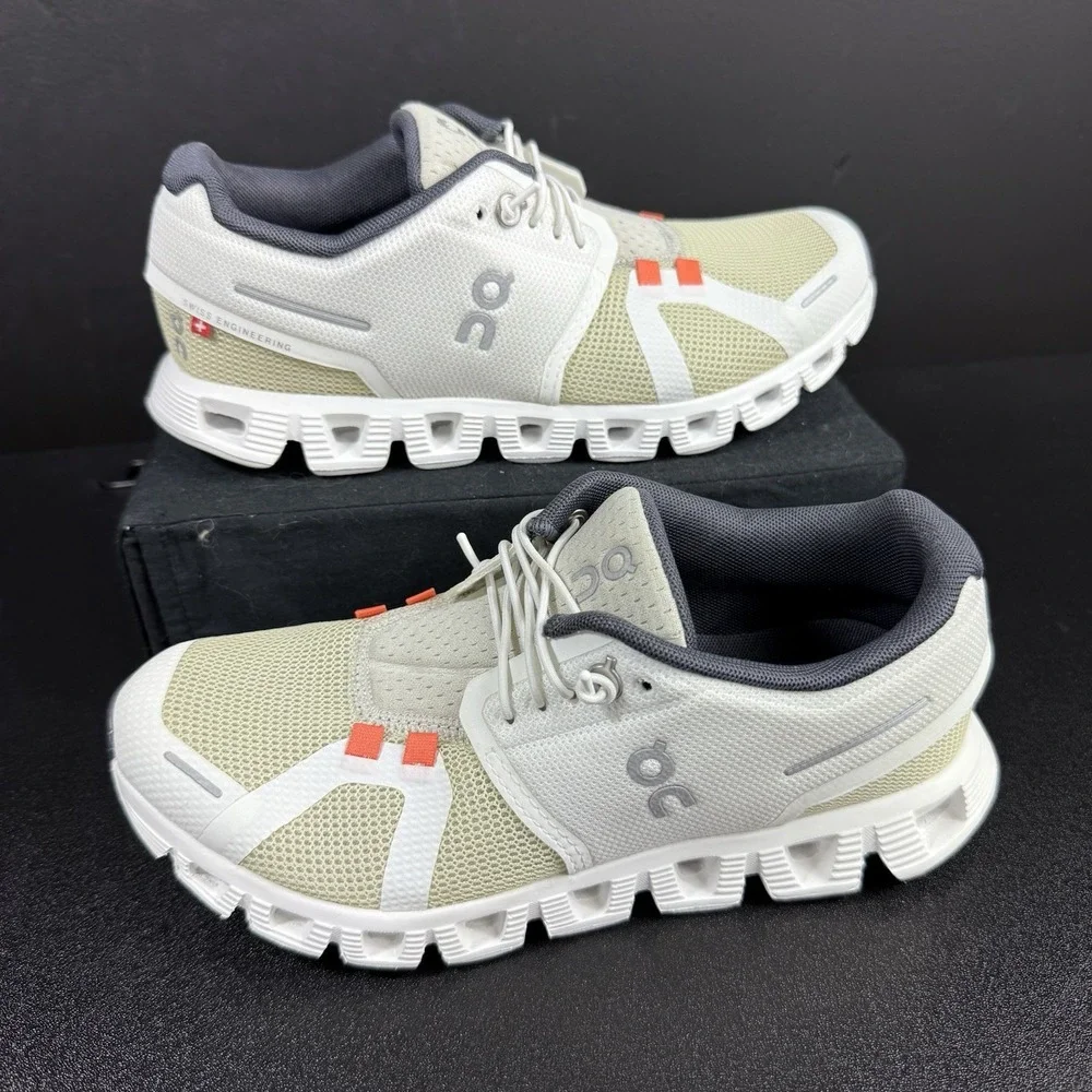 On Cloud 5 Push Running Shoe White Womens 5.5 Green Orange 69.97738